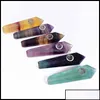 Smoking Pipes Accessories Household Sundries Home Garden Complete Variety Natural Quartz Crystal Energy Stone Wand Healing Obelisk Tower Poi