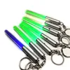 Lampe de poche LED bâton porte-clés fournitures de fête mini torche en aluminium porte-clés porte-clés durable lueur stylo baguette sabre laser lumière bâtons de feu