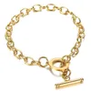 Łańcuchowy łańcuch stali nierdzewnej bransoletki pierścionkowy metalowy wisiorek pręta prosta biżuteria prezenty 21 cm długości 1 sztuk pławny 22