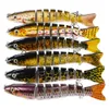 Yeni Varış K1635 12cm 19G Balık Alabalık için Balıkçılık Çekici Çok Eklemli Swimbaits Yavaş Batan Biyonik Yüzme Cazları Tatlısu Tuzlu Suyu Yaşam Balıkçılık Yem