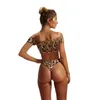 Costume da bagno sexy da donna Costume da bagno push-up imbottito brasiliano Costume da bagno con fionda leopardata Costume da bagno con perizoma estivo Costumi da bagno 220621