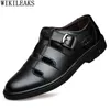 Scarpe casual in pelle Uomo Sandali neri 2022 Designer di lusso estivo Zapatillas De Hombre Chaussures220513