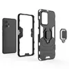 Hybrid Cases For Samsung A23 4G M33 Xiaomi 12 Pro Lite Poco X4 M4 Redmi Note 11 E 10C 11T Car Holder Magnet Suction Shockproof Hard PC TPU Finger Ring Defender Back Covers