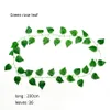 Garden Decorations 230cm Green Silk Artificial Hanging Ivy Leaf Garland Plants Vine grape Leaves Home Bathroom Decoration Garden Party Decor