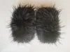 Women's Real Raccoon Fur Cuffs Sleeves gloves Mittens A Pair of For Coat Jacket