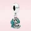 Nowy S925 Srebro Srebrny luksusowe luźne koraliki modny urok na oryginalną bransoletkę pandora syrenka naszyjnik wisidanta biżuterii