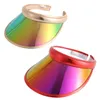 Berets Pack Sun Visor Hats Clip-on UV Protection UPF Reflection Colorful Sport Outdoor Transparent Party Golf Clear Iridescent CapBerets Dav