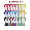 UPS New Sublimation Bleached Shirts Heat Transfer party Bleach Shirt Bleached Polyester T-Shirts US Men Women Supplies