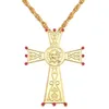 Pendant Necklaces 2022 Cross Pendants Orthodox Church Necklace Religious Jesus Hiphop Franco Pendent Chain Vintage Jewelry Gift For Men