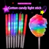 Colorful LED Glow Sticks Cotton Candy Cones Reusable Glowing Marshmallows Sticks LED Glowing Cheer Tube Dark Light for Party4022578