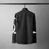 Men's Casual Shirts Minglu Mens Luxury Geometry Printed Long Sleeve Dress Fashion White Black Slim Fit Man Plus Size 4XLMen's Eldd22