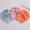 0-3T Messy Bow Lace Beanie för nyfödda headwrap baby Girls Bowknot Chiffon Turban Hat Children Cute Knot Hat Skullies