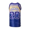 Movie High School Montverde Academy 20 Ben Simmons Jersey Marble Usiform College Retro Red University All Titched Vintage Hip Hopble High