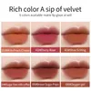 Dudak Parlatıcı 6 Renk Velvet Mat Uzun Süreli Solma Ruj Su Geçirmez Tint Kozmetik Kadın Sır Krem Makyajı