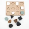 Andere Chenkai 1 Set Silikon Geometrische Formen Puzzles Spielzeug BPA Frei Beißring Baby Kreative Vorschule LernspieleAndere
