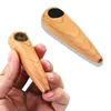 Conical Wood Pipe One-piece Compact Portable Smoking Set Fine Workmanship can Hold Tobacco Leaves WH0297