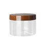 Dia89mm Transparent PET Hair Wax Refillable Bottle Brown Plastic Screw Lid Cosmetic Packaging Candy Pots Empty Plastic Facial Cre3280558