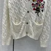 2022 mulheres suéteres de algodão malhas designer tops com carta floral bordado meninas milan runway designer colheita top camisa high end l7157306