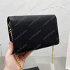 Fashion Lady Organ Bag Designer Handbag Tote Wallets Crossbody Shoulder Bags Chain Clutch Flat Handbags Leather Purses 2 Colors