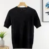 Nya designer kvinnors tröjor t shirt high-end genomskinlig spets sexig topp långärmad kort ärm 3 färger lyxmode