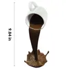 Canecas 25cm Flutuante Derramando Copo de Café Escultura Decoração de Cozinha Mágica Derramando Splash273r