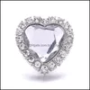 Clasps Hooks Radiant Rhinestone Individual Heart Clasp 18Mm Ginger Snap Button Zircon Charms Bk For Snaps Diy Jewelry Find Bdesybag Dh0Kp