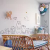 만화 동물 벽 스티커 수줍어 곰 여우 아기 아이 방 창조적 보육 데칼이 접착제 홈 장식 벽지 공급 263h