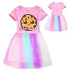 Småbarnflickaklänningar Princess Costume Cotton Cookie Swirl C Kidsklänningar för flickor Cookieswirlc Teenage Girls Summer Dress 10 12 Q7908431