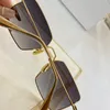 2022 Prom Party lenti verdi Occhiali da sole da uomo rettangolo montatura in metallo occhiali da sole design aeronautico specchio classico 40180U occhiali da sole donna occhiali estivi di lusso