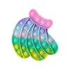 Macaron arc-en-ciel drôle Pops It Fidget, jouet anti-Stress pour enfants adultes, bulle sensorielle, autisme, besoins spéciaux, anxiété, cadeaux de Stress