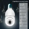 E27 1080P Lampadina Telecamera Audio bidirezionale Visione notturna a colori Telecamera Wifi Smart Home Zoom digitale 5x Monitor di sicurezza interna Tuya