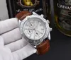 2022 Высококачественные новые роскошные часы Classic Men039S Sixpin Series All Dials Work Designer Watch Top Brand Leather STR1914760