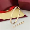 Hot High Quality Designer thin Men's and Women's Bangle Stainless Steel Couple Bracelets Classic Jewelry Valentine's Day Gifts