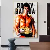 Modern akvarell Abstrakt Rocky Balboa Boxing Bodybuilding Canva målning Affisch Print Wall Art Motivational Picture Home Decor