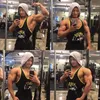 Gym Tank Tops Ärmelloses Shirt Männer Bodybuilding Fitness Workout Baumwolle Druck Singlet Stringer Männliche Sommer Casual Weste Plus größe 220622