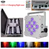 مصنع الجملة New Pro 9PCS بطارية مدعومة بالضوء LED LED WEDERESS DMX RGBWAUV DJ Event Par Light مع IR Remote