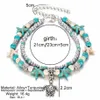 Mode Shell Perlen Seestern Fußkettchen für Frauen Strand Fußkettchen Bein Armband Handgemachte Böhmische Fuß Kette Boho Schmuck Sandalen Geschenk