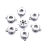 Silver Alloy 12mm 18mm Noosa Ginger Snap Base Interchangeable Accessories for Button Clasps DIY Jewelry Accessory