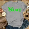남성 티셔츠 Shrek Slut Tshirt 재미있는 여자 짧은 슬리브 애인 여름 편지 인쇄 T 셔츠 하라주쿠 캐주얼 스트리트웨어 맨 Mild22