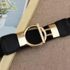 Belts Woman Belt Dress Decorate Simple Sleeve Elastic Girdle Gold Buckle Wide Body Pasek Cinturon MujerBelts Forb22