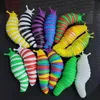 Fidget Toy Slug Party Sformułowane elastyczne stawy ślimakowe 3D Curled Relieve Stress anty-Anxiety Sensoryczne zabawki dla dzieci Aldult 0813