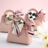 Düğün PU Deri Şeker Çanta Çikolata Tutucu Bebek Duş Doğum Günü Yıldönümü Parti Malzemeleri Paketi Için