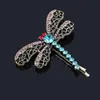 Hänge halsband Coraline Dragonfly Hair Clip Hairpin Bobbypin Halsband Filigran Spetsmönster Metall Hairpins For Women Christmas Jewelrypen