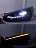 Dual Beam Lens Lamp för Ford Focus 20 19 strålkastarmontering Bil Dagsljus LED -streamer Turn Signal Light