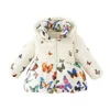 Moda criança meninas meninas casaco de inverno bebês algodão Butterfly Parkas Outwear Girl Down Clothes291i