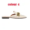 10 Aclassic Women Flat Dress Buty 100 Cowhide Men Designer Bute Metal Kluczowa skórzana skóra Sliede Casual Shoe Mules Princetown Man Slipper Zadrata leniwe mokwiny Rozmiar 35424