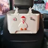 Car Organizer Creative Cute Rear Seat Storage Box Folding Trash Can Back Bin And Finishing Interior Accessories