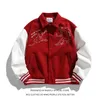 Мужские куртки Arriva Retro Vintage короткая вышивка мужская университетская куртка Unisex Women Baseball Bomber Past Hip Hop Award Letterman Streetmen's