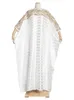 Casual Dresses Women Loose Long Dress Kaftan Patchwork White Sequined See Through Celebrate Event Occasion African Female Robes Gowns Overi