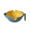 Dining Kitchen Double layer hollow drain basket for washing fruit basin